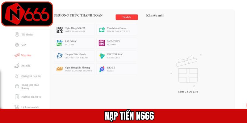 Nạp Tiền N666 - Các Bước Đặt Lệnh Siêu Dễ Dàng, Nhanh Gọn